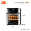 Air Fryer Forno 12L Afon-12l-gi 2000w Digital Mondial - Preto/Inox