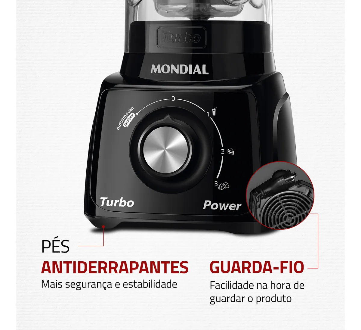 Liquidificador Turbo Power Mondial 550W - L-99 FB - Image 6