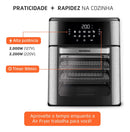 Air Fryer Forno 12L Afon-12l-gi 2000w Digital Mondial - Preto/Inox